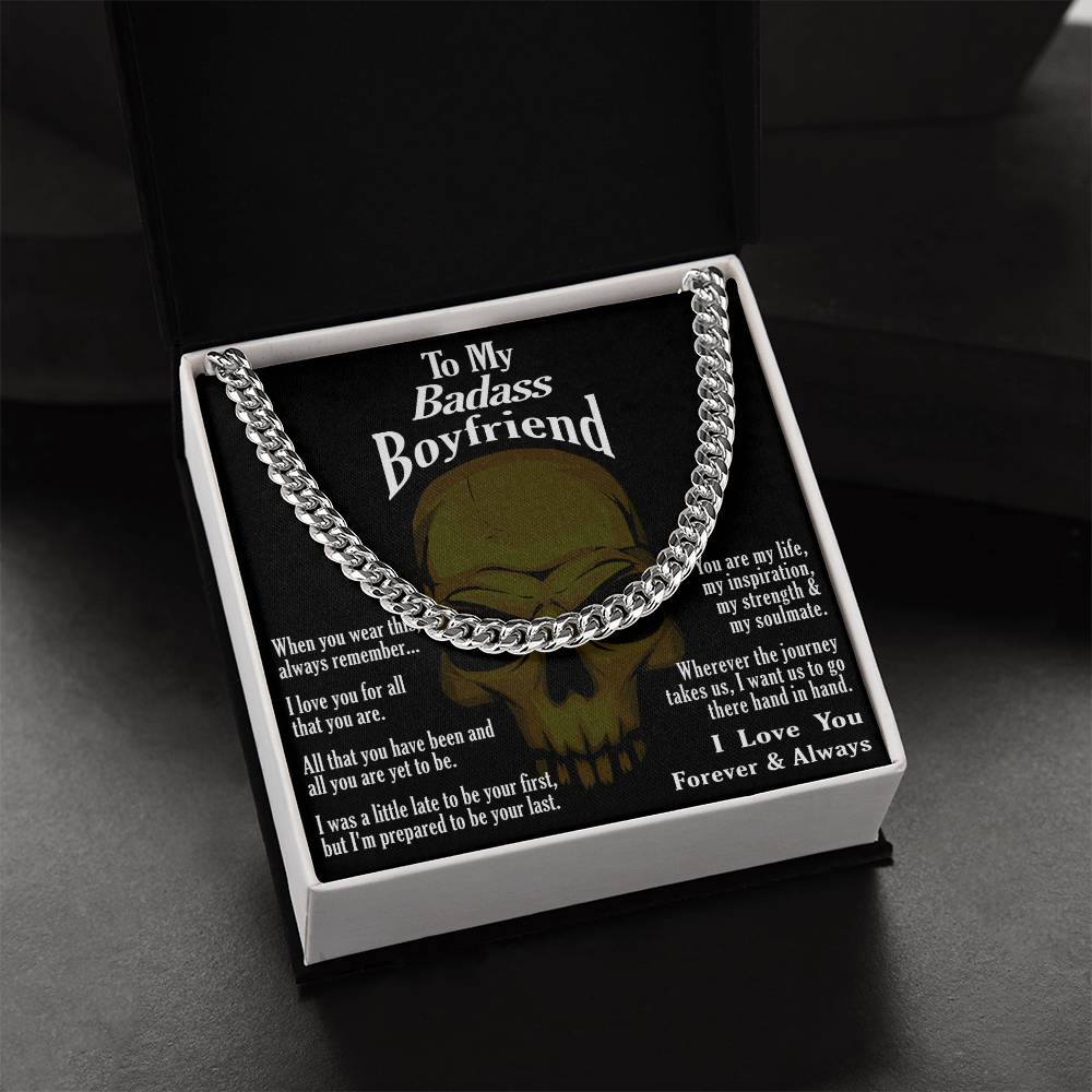 "A Gift to Boyfriend" Cuban Link Chain - Wherever the Journey Takes Us