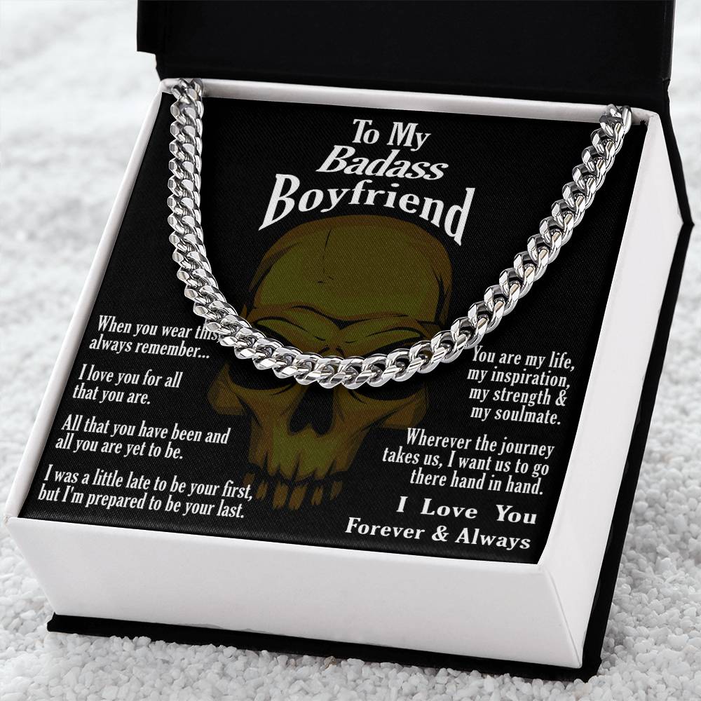 "A Gift to Boyfriend" Cuban Link Chain - Wherever the Journey Takes Us