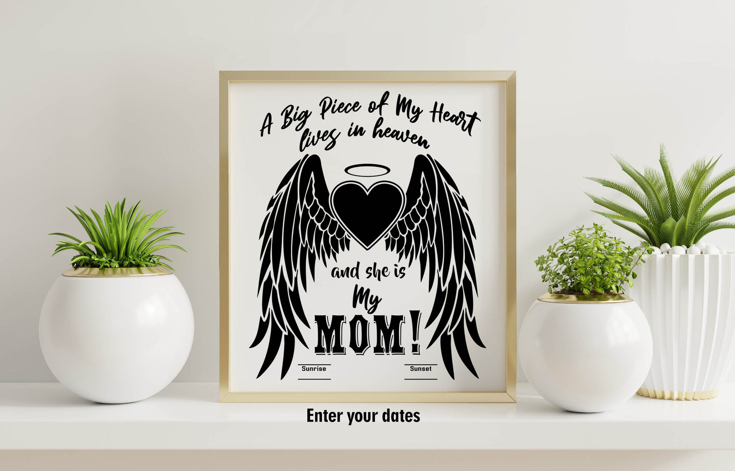A Big Piece of Heart Mom in Heaven SVG Digital Download