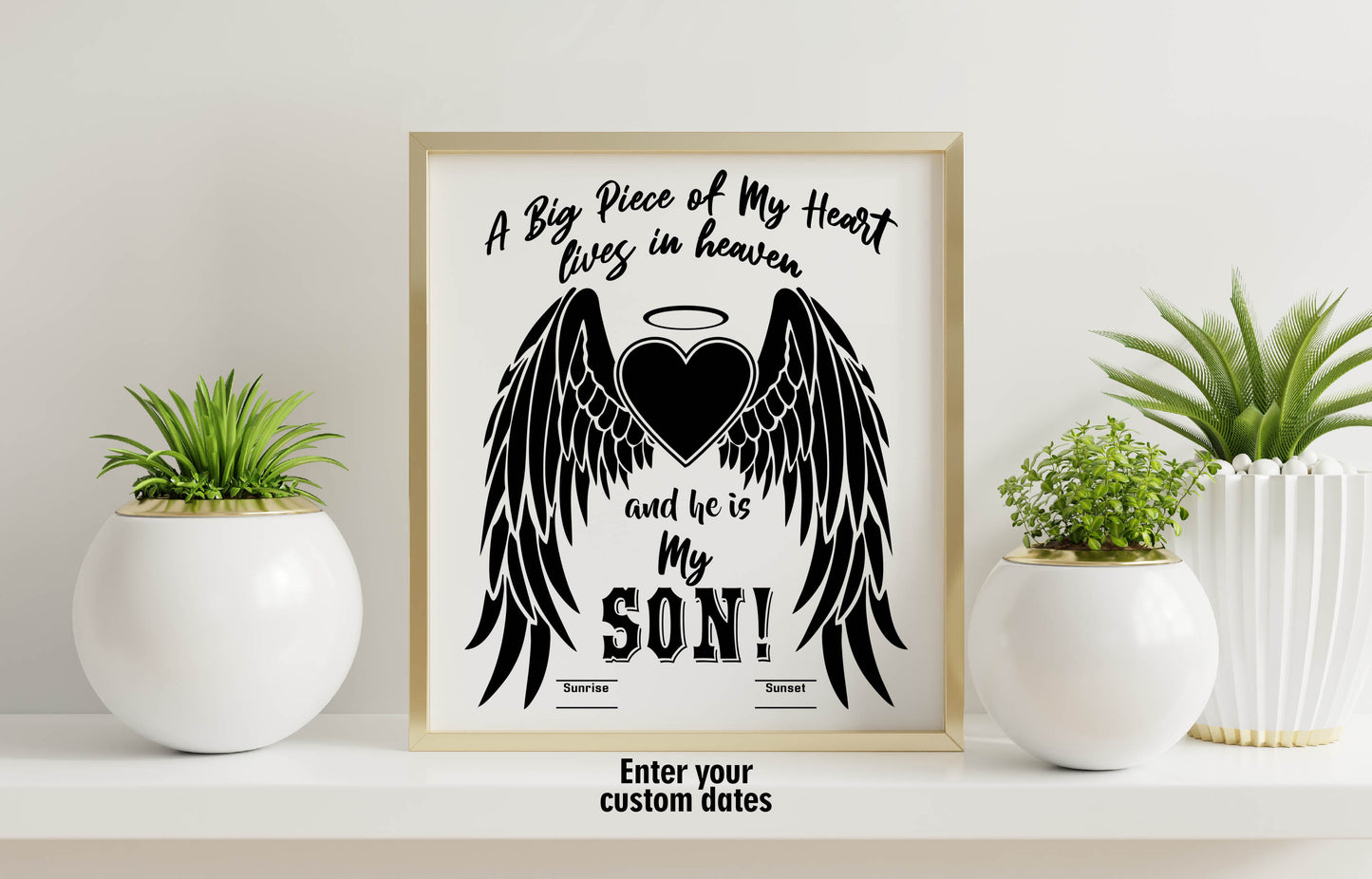 A Big Piece of Heart Son in Heaven SVG Digital Download