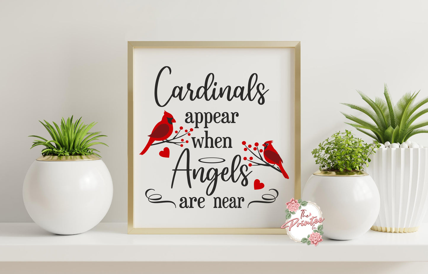 Cardinals appear when Angels are near SVG Digital Download