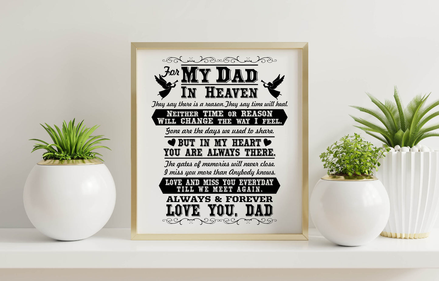 My Dad in Heaven Time or Reason SVG Digital Download