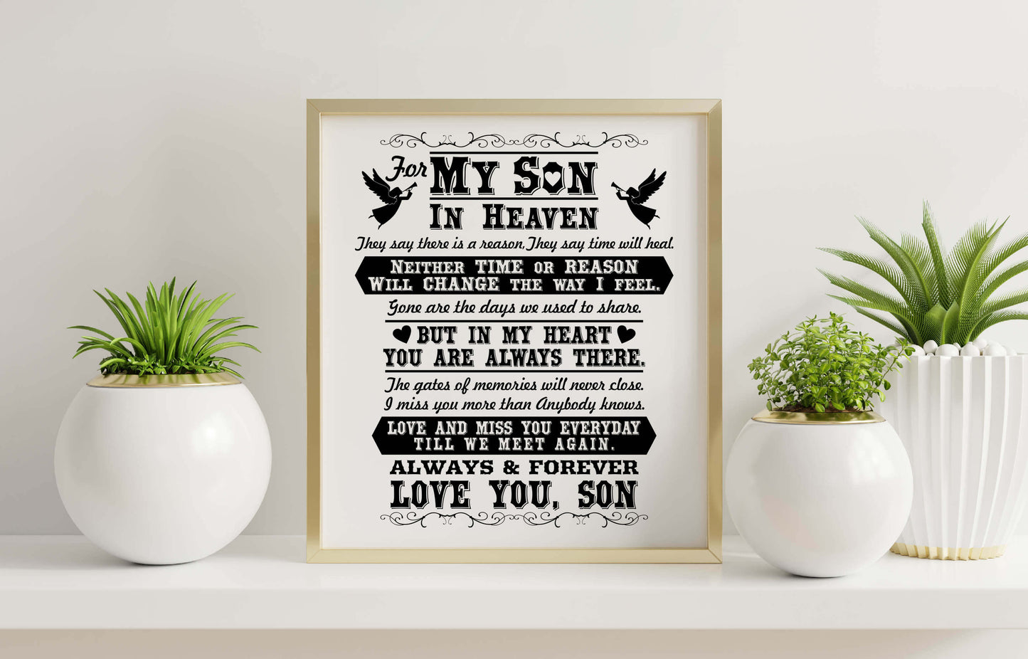 My Son in Heaven Time or Reason SVG Digital Download
