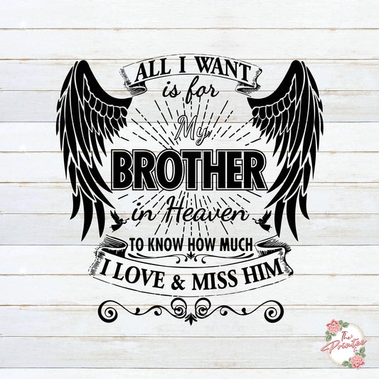 Brother in Heaven SVG Digital Download
